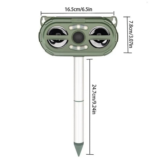 Solar-Powered Animal Repeller, Deer Repellent Devices, Waterproof Ultrasonic Pest Repellent🔥