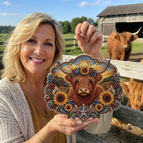 Highland Cow Diamond Art Hanging Ornament Kit🔥