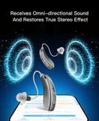 Coniler Bluetooth Hearing Aids with Smart App Self-Fitting, Personalized Hearing, Noise Reduction, Tinnitus Masking & Multiple Sound Modes