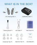Coniler Bluetooth Hearing Aids with Smart App Self-Fitting, Personalized Hearing, Noise Reduction, Tinnitus Masking & Multiple Sound Modes
