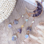 🌙🌸Olivenorma Natural Gemstone Moon Pendant For Meditation Spiritual Growth And Emotional Balance Crystal Wind Chime