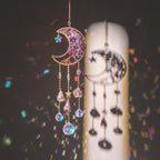 🌙🌸Olivenorma Natural Gemstone Moon Pendant For Meditation Spiritual Growth And Emotional Balance Crystal Wind Chime