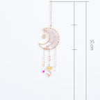 🌙🌸Olivenorma Natural Gemstone Moon Pendant For Meditation Spiritual Growth And Emotional Balance Crystal Wind Chime