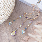 🌙🌸Olivenorma Natural Gemstone Moon Pendant For Meditation Spiritual Growth And Emotional Balance Crystal Wind Chime