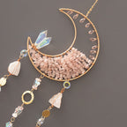 🌙🌸Olivenorma Natural Gemstone Moon Pendant For Meditation Spiritual Growth And Emotional Balance Crystal Wind Chime