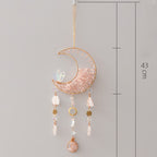 🌙🌸Olivenorma Natural Gemstone Moon Pendant For Meditation Spiritual Growth And Emotional Balance Crystal Wind Chime