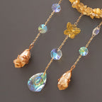 🌙🌸Olivenorma Natural Gemstone Moon Pendant For Meditation Spiritual Growth And Emotional Balance Crystal Wind Chime