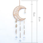 🌙🌸Olivenorma Natural Gemstone Moon Pendant For Meditation Spiritual Growth And Emotional Balance Crystal Wind Chime