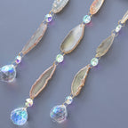 🌙🌸Olivenorma Natural Gemstone Moon Pendant For Meditation Spiritual Growth And Emotional Balance Crystal Wind Chime