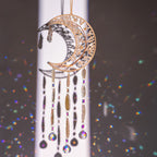🌙🌸Olivenorma Natural Gemstone Moon Pendant For Meditation Spiritual Growth And Emotional Balance Crystal Wind Chime