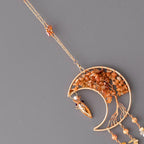 🌙🌸Olivenorma Natural Gemstone Moon Pendant For Meditation Spiritual Growth And Emotional Balance Crystal Wind Chime