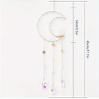 🌙🌸Olivenorma Natural Gemstone Moon Pendant For Meditation Spiritual Growth And Emotional Balance Crystal Wind Chime