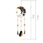 🌙🌸Olivenorma Natural Gemstone Moon Pendant For Meditation Spiritual Growth And Emotional Balance Crystal Wind Chime