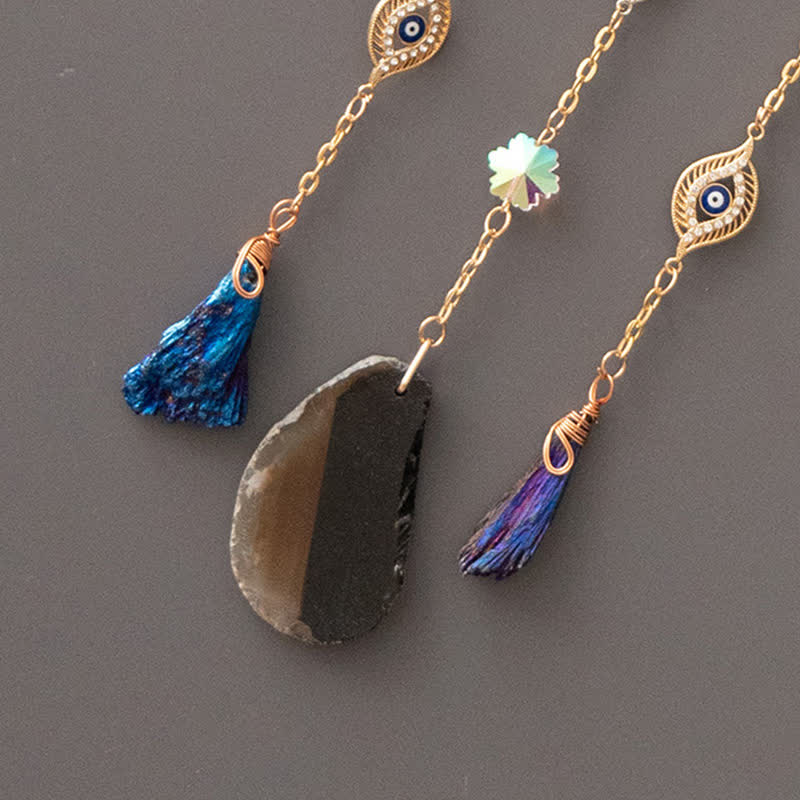 🌙🌸Olivenorma Natural Gemstone Moon Pendant For Meditation Spiritual Growth And Emotional Balance Crystal Wind Chime