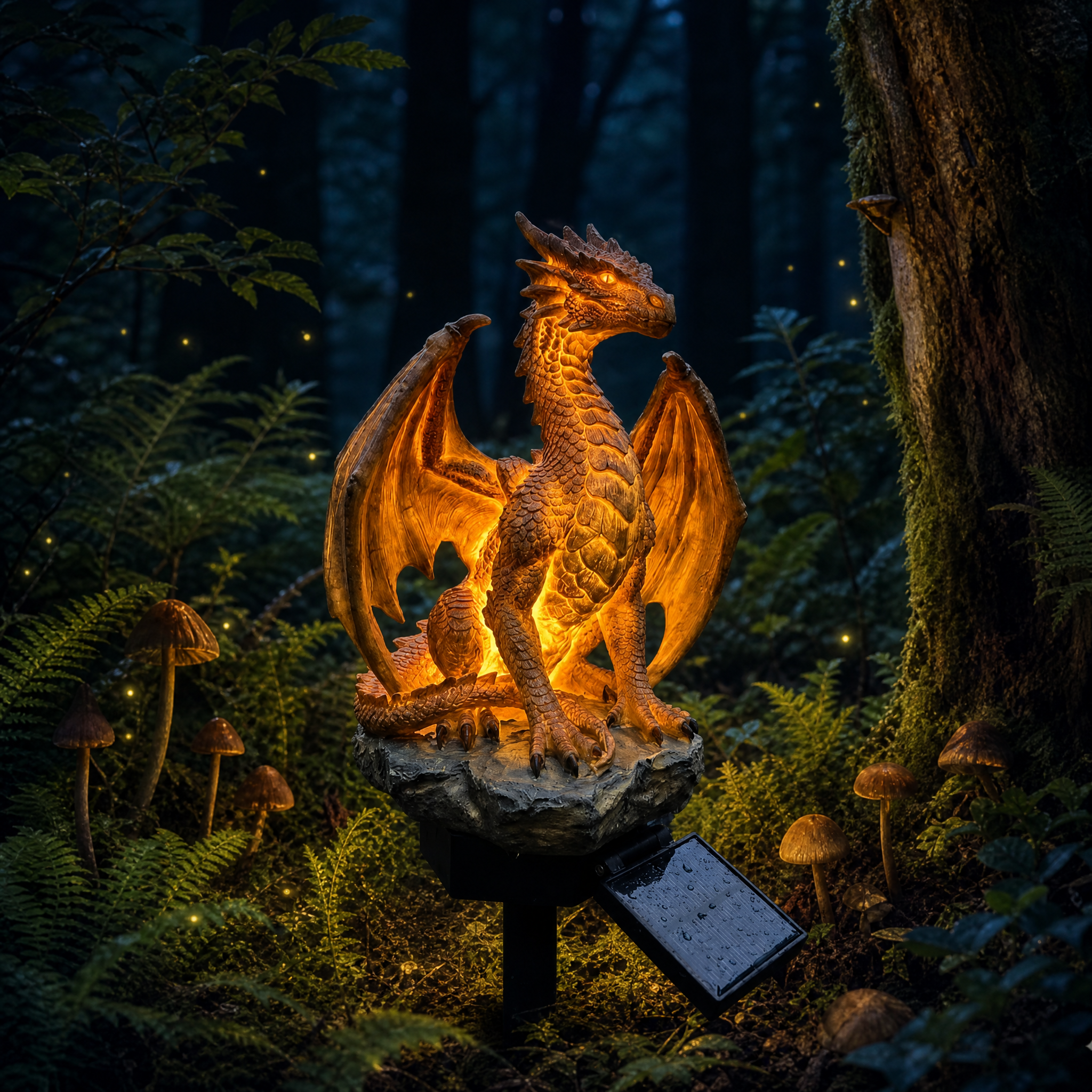 🐉✨Dragon Legacy Golden Ember Edition Solar Garden Light🔥