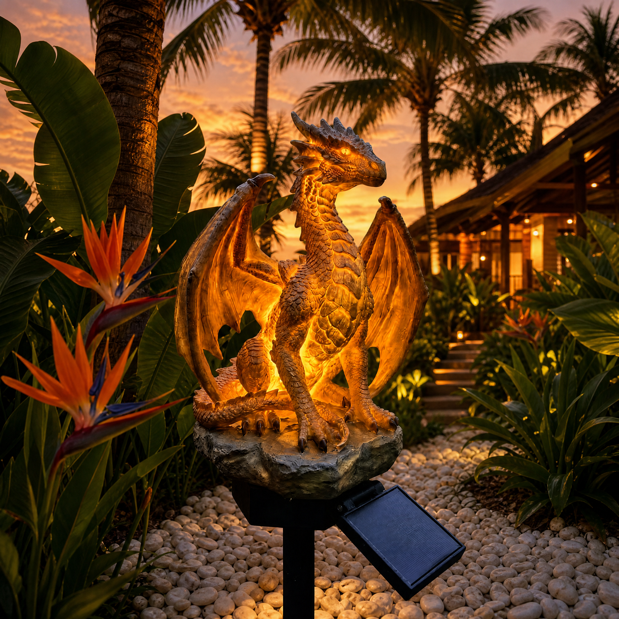 🐉✨Dragon Legacy Golden Ember Edition Solar Garden Light🔥