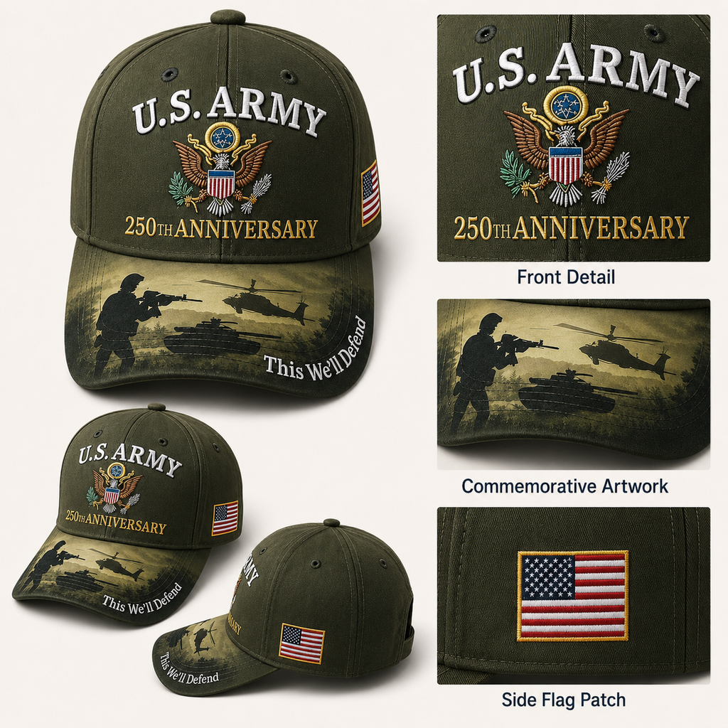 ⚡Father’s Day Sale - ❤️ U.S. Army 250th Anniversary Commemorative Embroidered Cap 🇺🇸