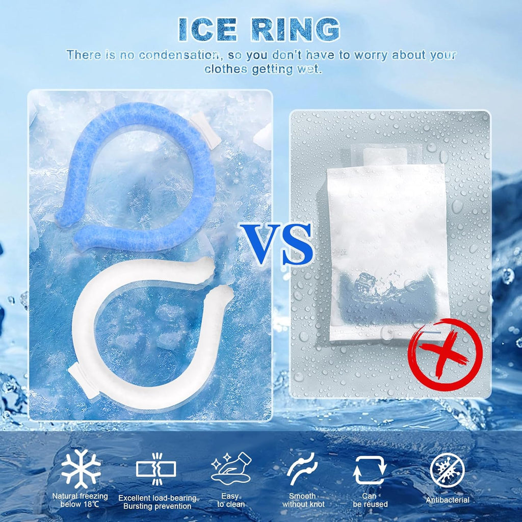 🔥LAST DAY 50% OFF - 🧊Reusable Cooling Neck Ring – Long-Lasting Sweat-Free Relief❄️🏆