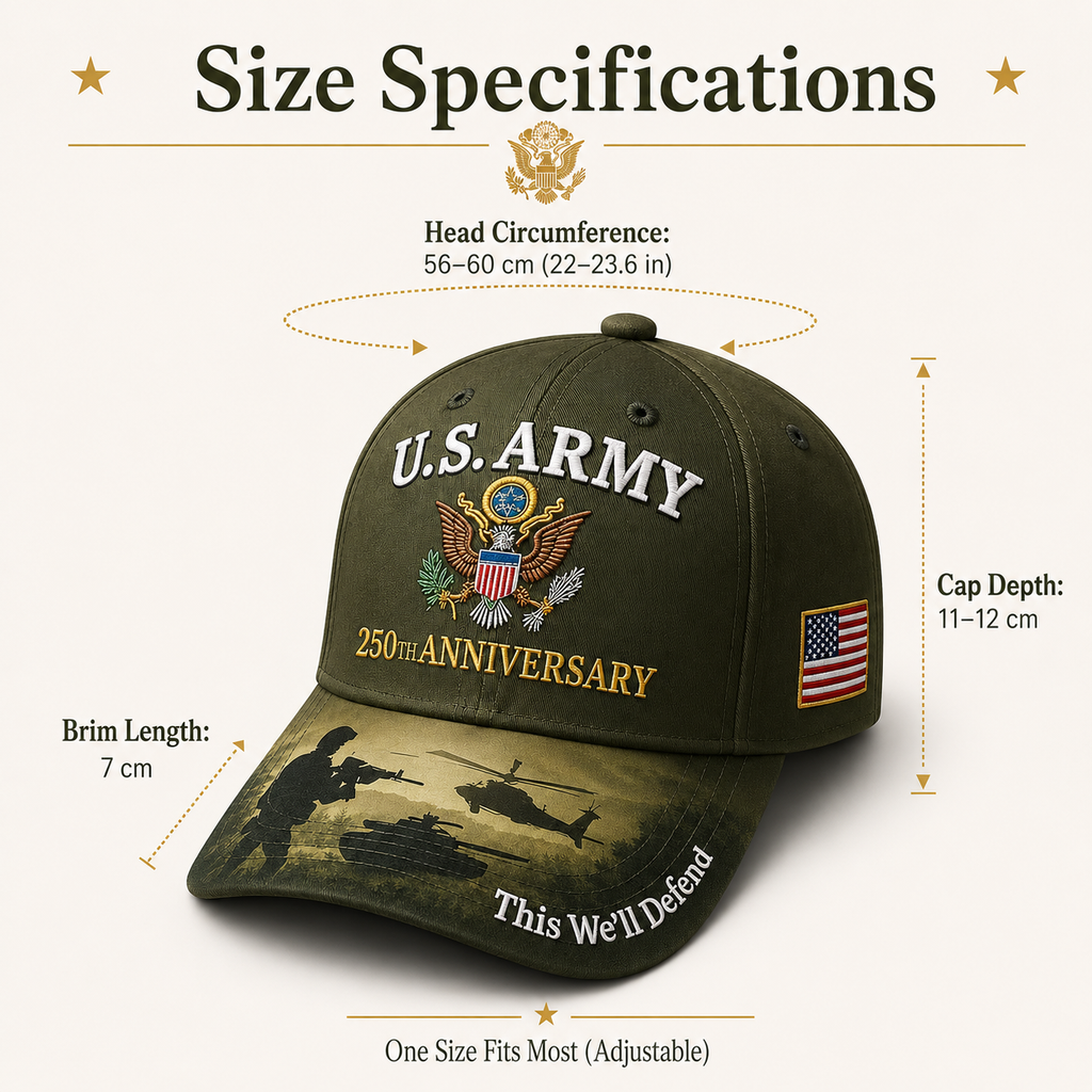 ⚡Father’s Day Sale - ❤️ U.S. Army 250th Anniversary Commemorative Embroidered Cap 🇺🇸