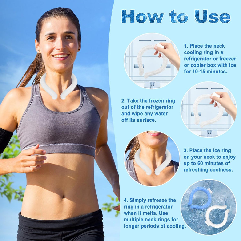🔥LAST DAY 50% OFF - 🧊Reusable Cooling Neck Ring – Long-Lasting Sweat-Free Relief❄️🏆