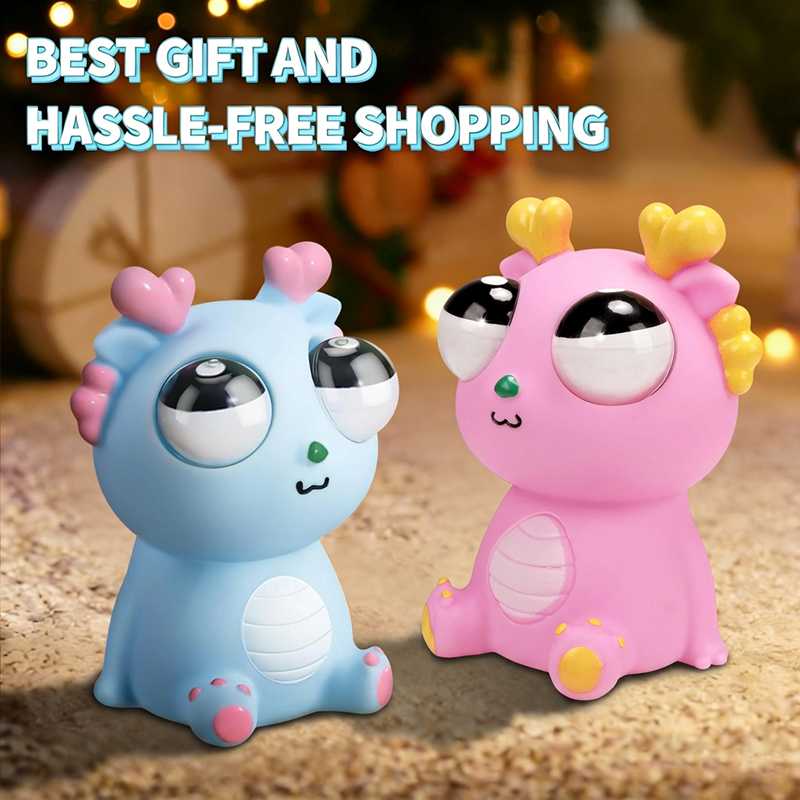 Hot Sale🔥2026 Squeeze Eye Popping Out Stress Relief Cute Dragon Toy🏆