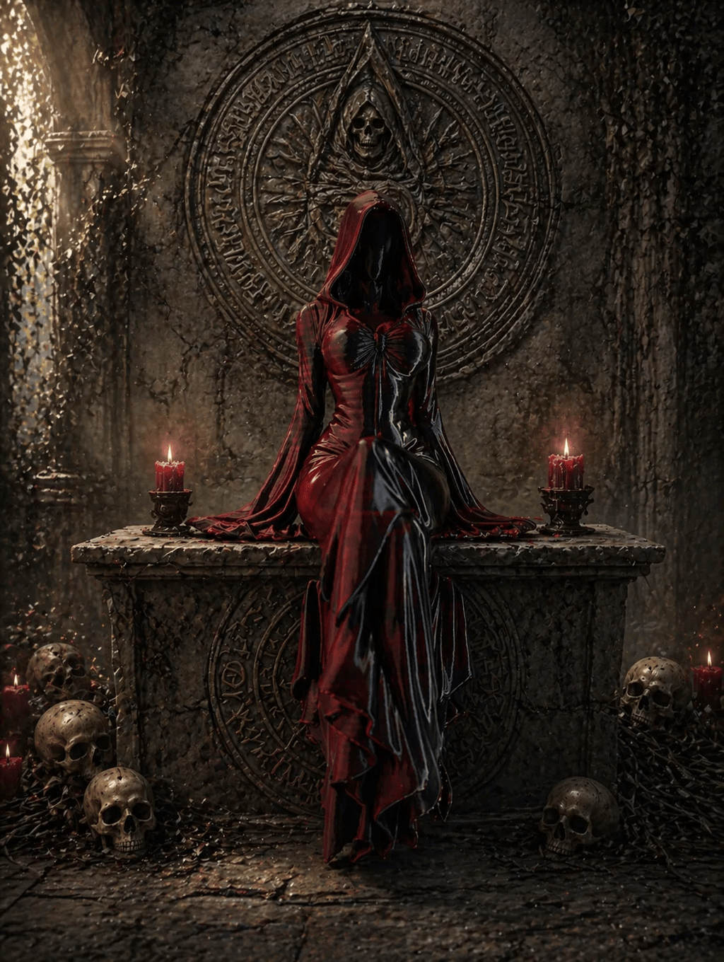 🖤✨ Where Darkness Meets Divine Beauty. The Lady Reaper Ethereal Sculpture💋