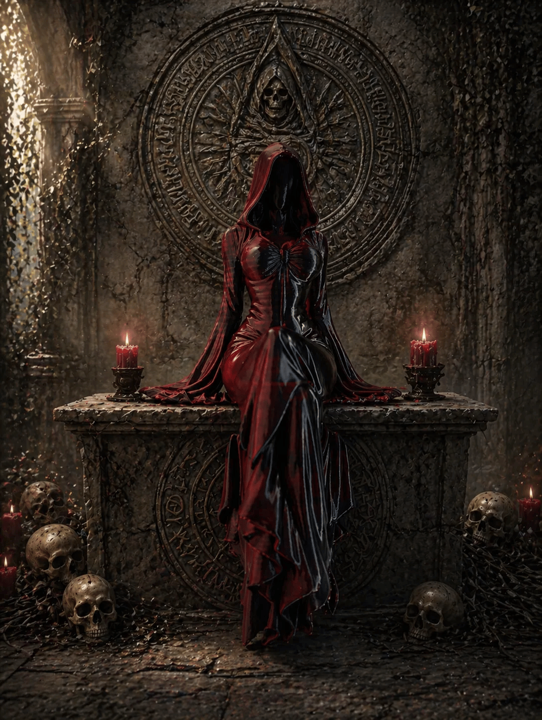 🖤✨ Where Darkness Meets Divine Beauty. The Lady Reaper Ethereal Sculpture💋
