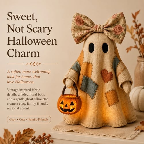 🔥🎁[Halloween Gifts]Lighted Vintage Patchwork Ghost-Buy 2 Get Free Shipping🔥