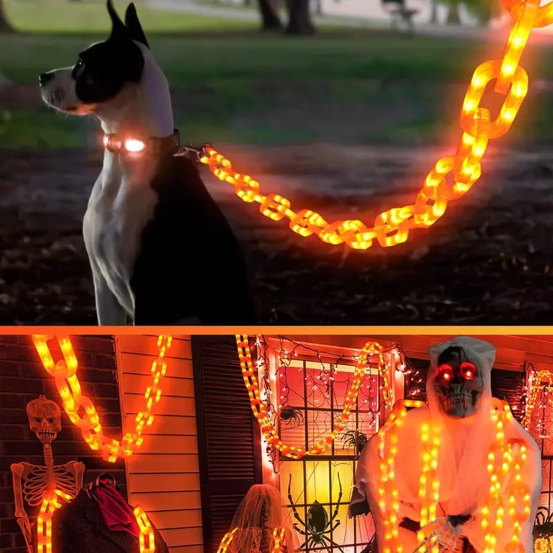 💥ON SALE💥Halloween Chain-Link String Lights, Waterproof✨🕯️🔥
