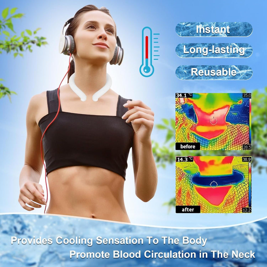 🔥LAST DAY 50% OFF - 🧊Reusable Cooling Neck Ring – Long-Lasting Sweat-Free Relief❄️🏆