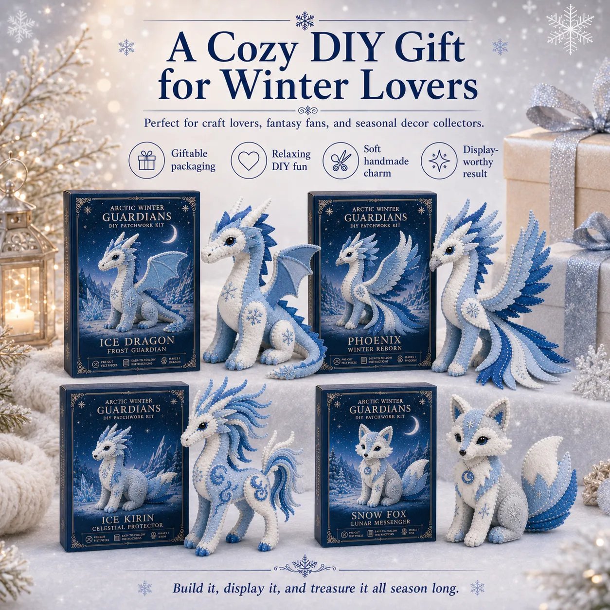 🔥LAST DAY 50% OFF - ❄️Arctic Winter Guardians DIY Patchwork Kit✨🏆