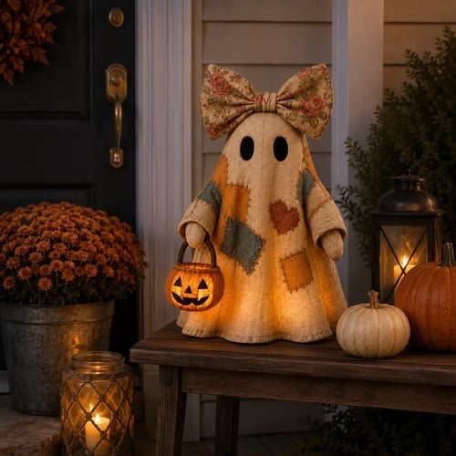 🔥🎁[Halloween Gifts]Lighted Vintage Patchwork Ghost-Buy 2 Get Free Shipping🔥