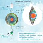 Goolyrusim Wind Spinner Mandala Jasmine, 12Inch Laser Cut Stainless Steel Wind Spinners, 3D Hanging Wind Sculptures for Yard and Garden Decoration Outdoor Decor Ornament, Mandala Gifts for Women Men🔥