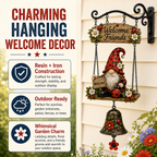 🔥Limited time 50% OFF – Rustic Garden Gnome Bell Outdoor Decor 🐞🌼🔥