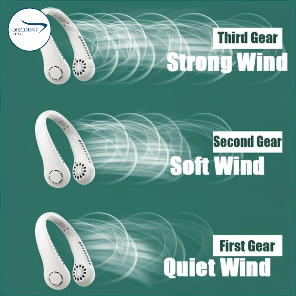 Portable Bladeless Hanging Neck Fan - (IMPORTED)🔥