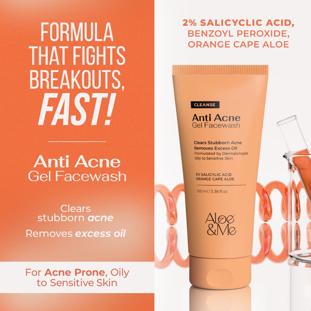 Anti-Acne Gel Face Wash with Salicylic Acid & Niacinamide for Pimples