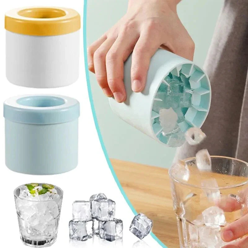 MiniChill 30-Cell Silicone Ice Cube Mold | Round Compact Ice Tray for Quick Freezing🔥