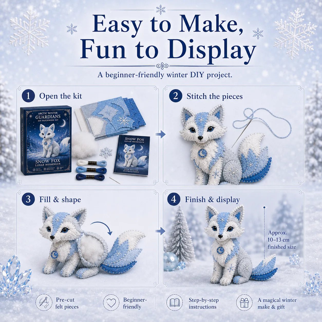 🔥LAST DAY 50% OFF - ❄️Arctic Winter Guardians DIY Patchwork Kit✨🏆