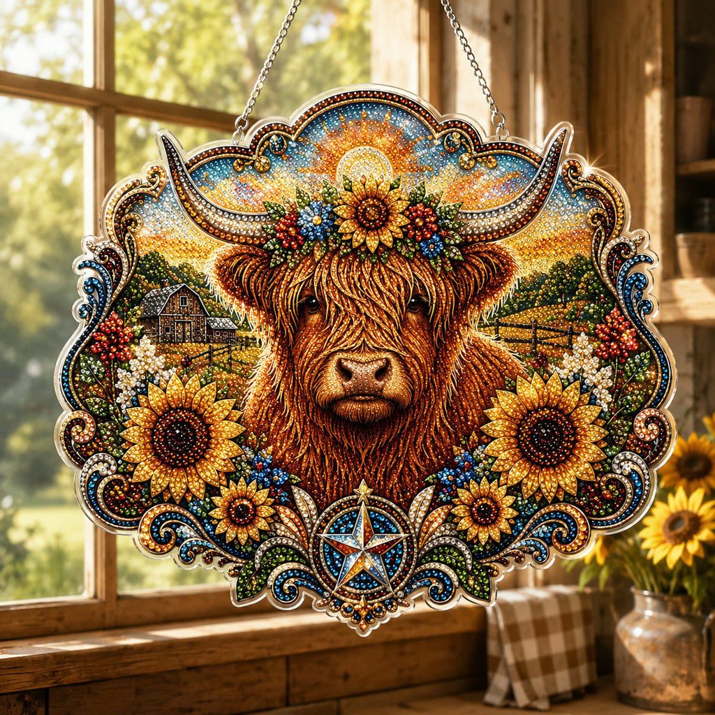 Highland Cow Diamond Art Hanging Ornament Kit🔥