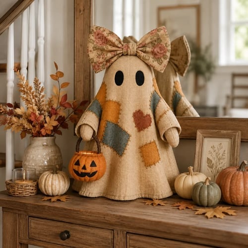 🔥🎁[Halloween Gifts]Lighted Vintage Patchwork Ghost-Buy 2 Get Free Shipping🔥
