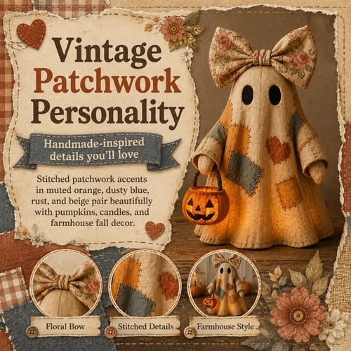 🔥🎁[Halloween Gifts]Lighted Vintage Patchwork Ghost-Buy 2 Get Free Shipping🔥