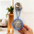 🙏🏼 Embroidered Saint Benedict medals – Protection and blessing for your home ✨🔥