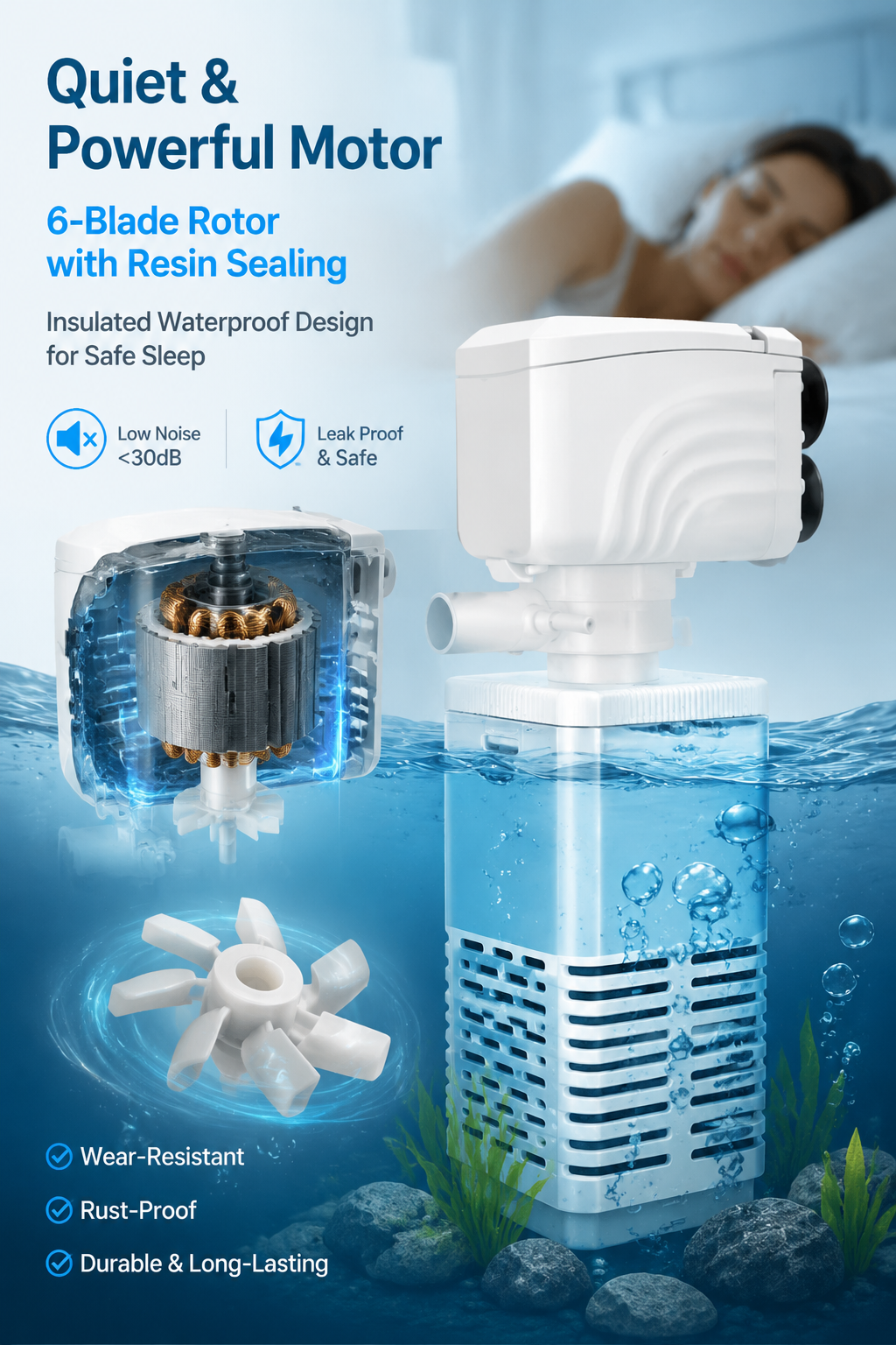 🔥Limited-time offer-Fish Tank 6-in-1 Filter - Filtration, Oxygenation & Water Pumping🔥