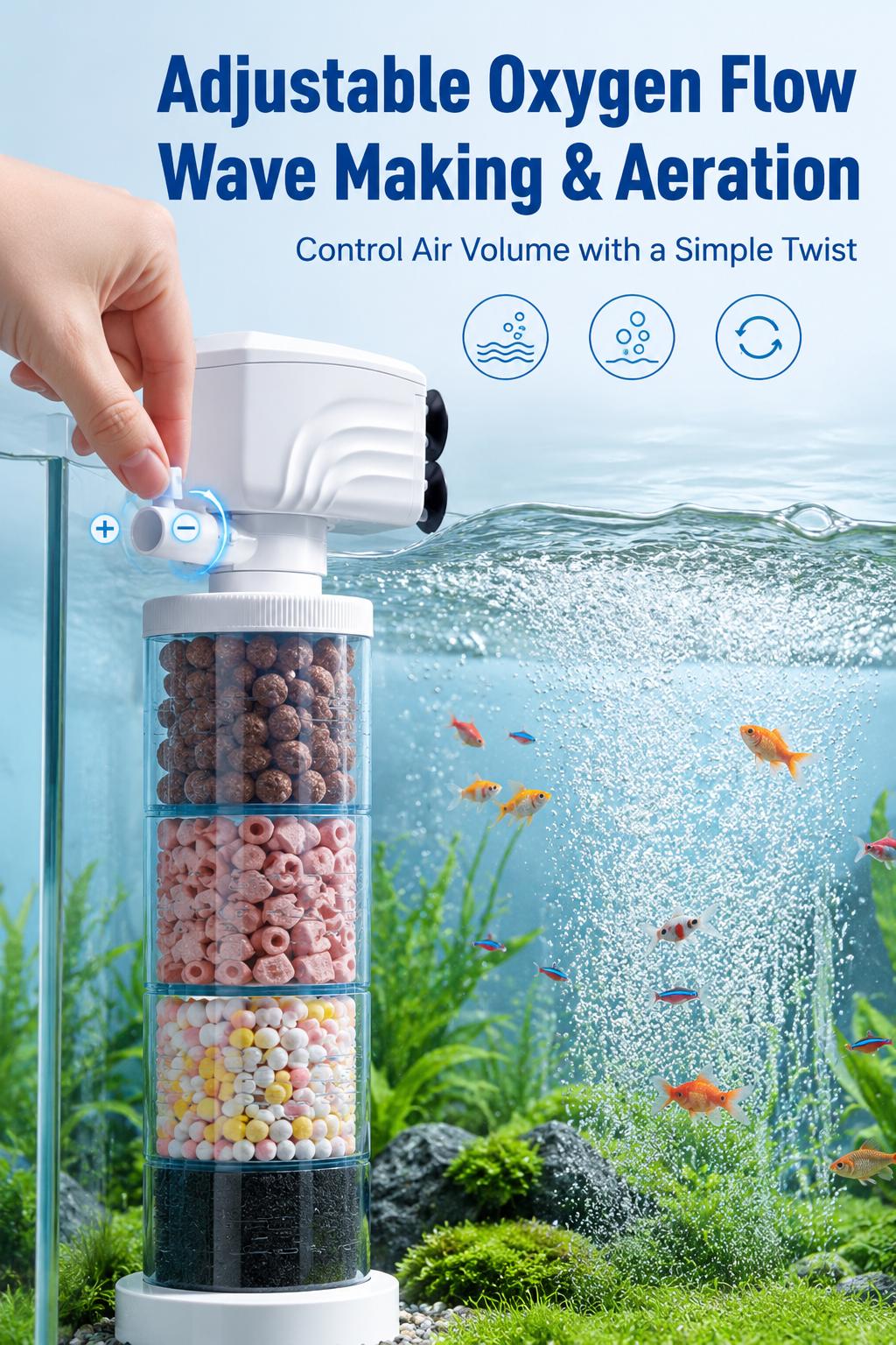 🔥Limited-time offer-Fish Tank 6-in-1 Filter - Filtration, Oxygenation & Water Pumping🔥