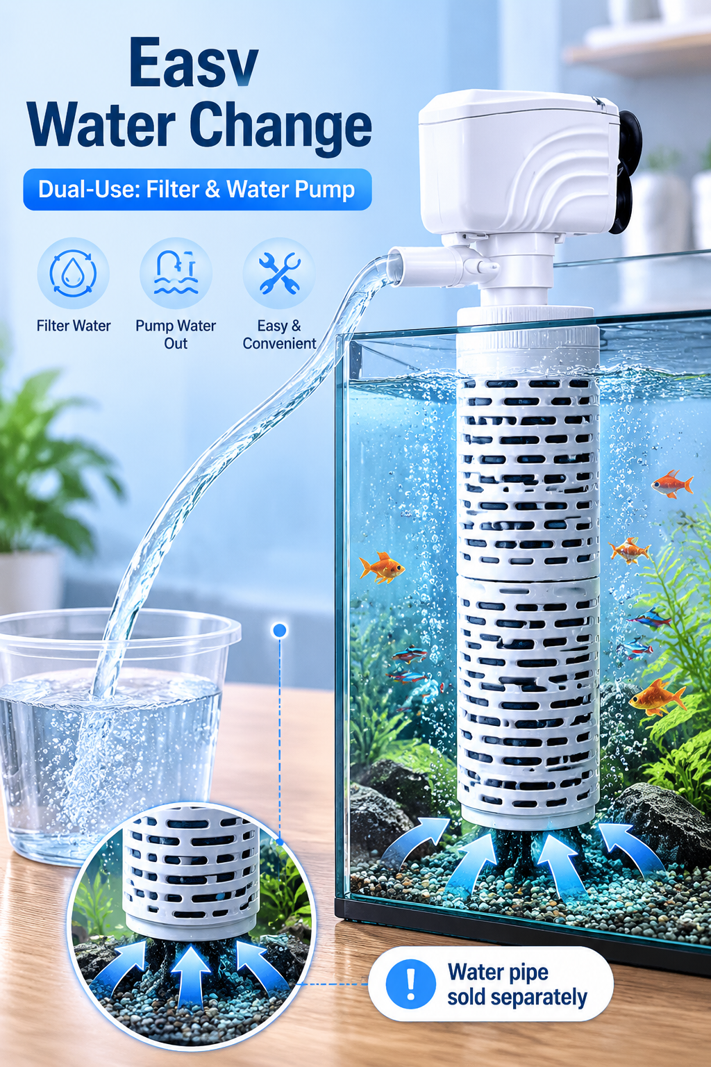 🔥Limited-time offer-Fish Tank 6-in-1 Filter - Filtration, Oxygenation & Water Pumping🔥