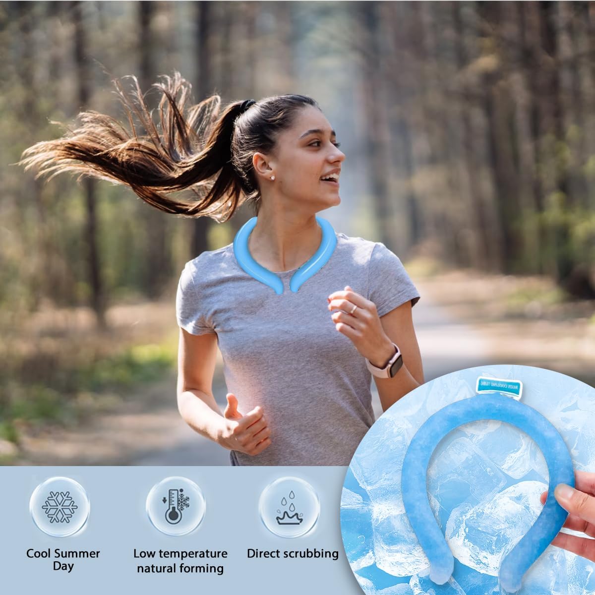 🔥LAST DAY 50% OFF - 🧊Reusable Cooling Neck Ring – Long-Lasting Sweat-Free Relief❄️🏆