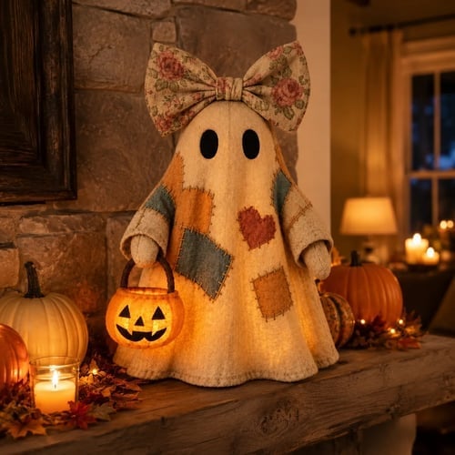🔥🎁[Halloween Gifts]Lighted Vintage Patchwork Ghost-Buy 2 Get Free Shipping🔥