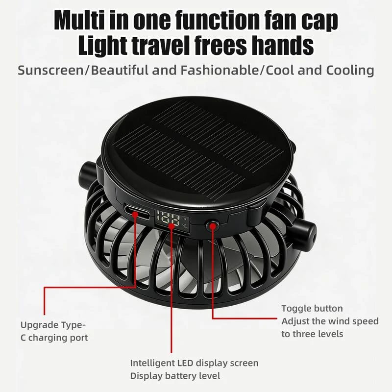 🔥Summer Special Offer-🧢Stay Cool Under the Sun — Without Holding a Fan
