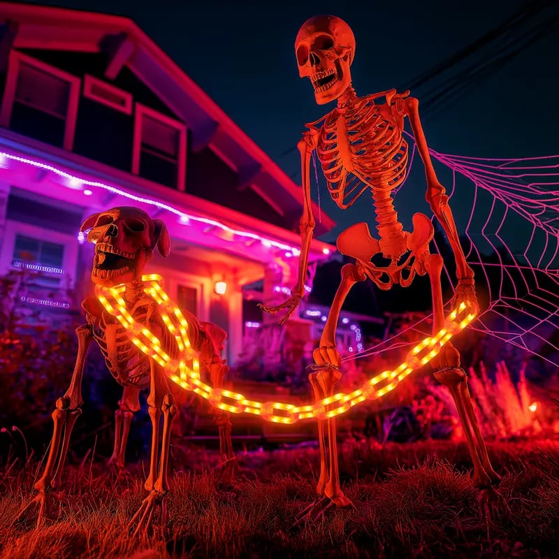 💥ON SALE💥Halloween Chain-Link String Lights, Waterproof✨🕯️🔥