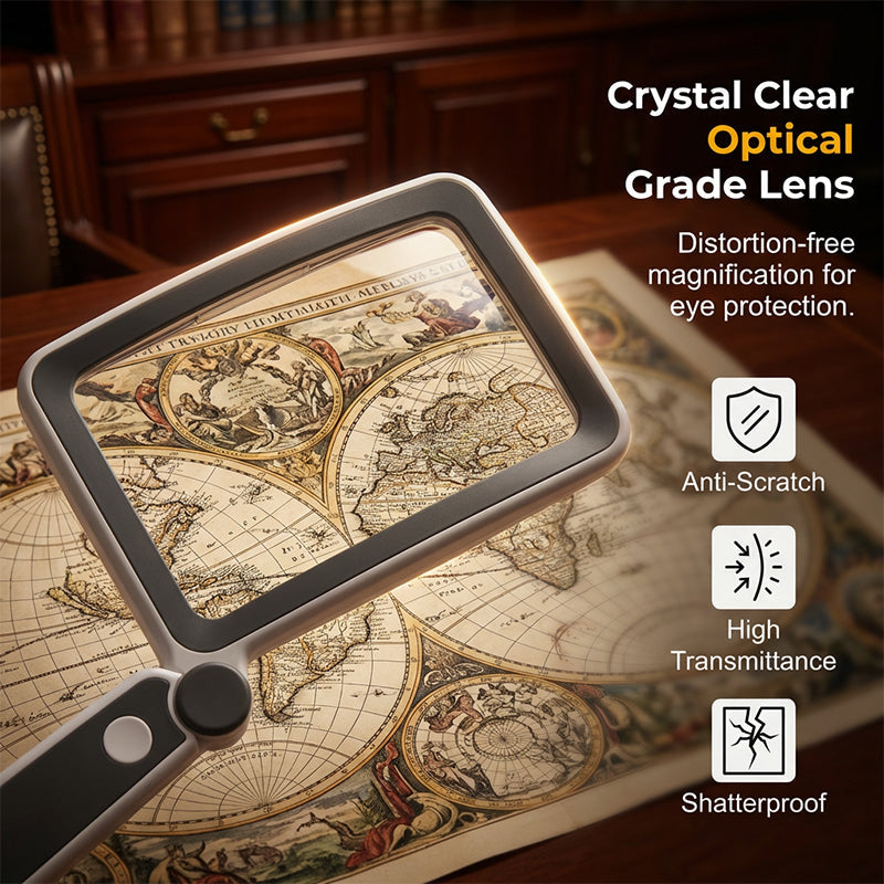 🔍💡📖✨Foldable, Handheld Reading Magnifier with Illumination 🔥